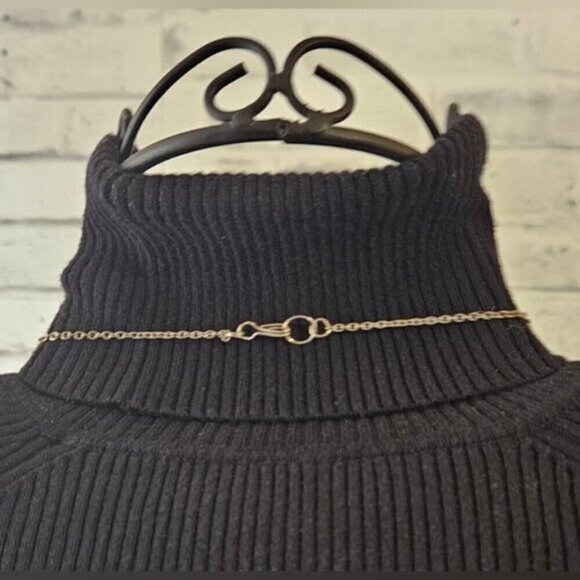 Layered Multicolor Stone-Style Bead Necklace on Silvertone Chain – Boho - Picture 5 of 6